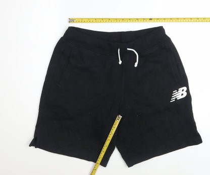 New Balance Men's Black M Sweat Shorts with Drawstring Waist