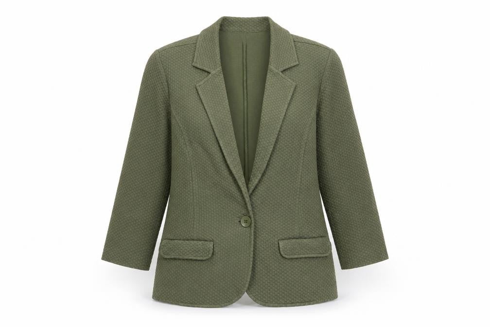 Laura Ashley Women's Green Cotton Blend Blazer Jacket UK 10