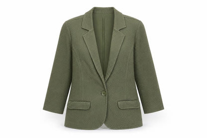 Laura Ashley Women's Green Cotton Blend Blazer Jacket UK 10