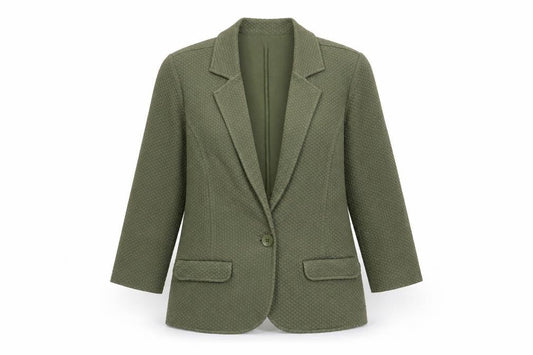 Laura Ashley Women's Green Cotton Blend Blazer Jacket UK 10