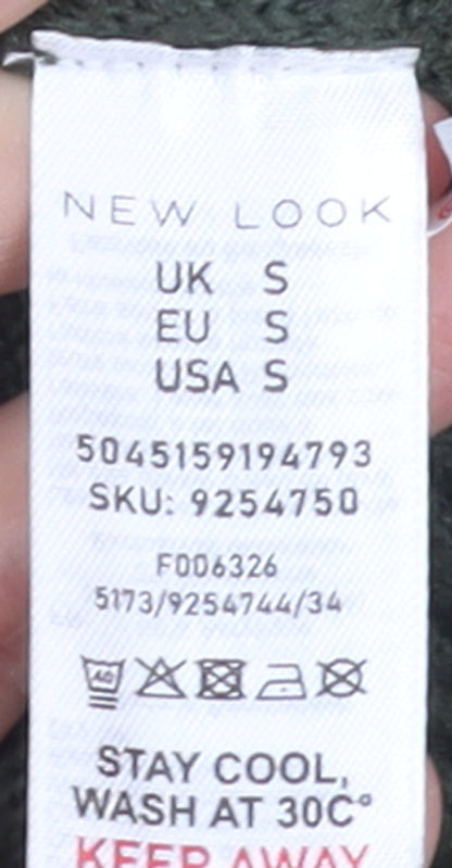 New Look Women Green Roll Neck Long Sleeve Jumper Dress Size S