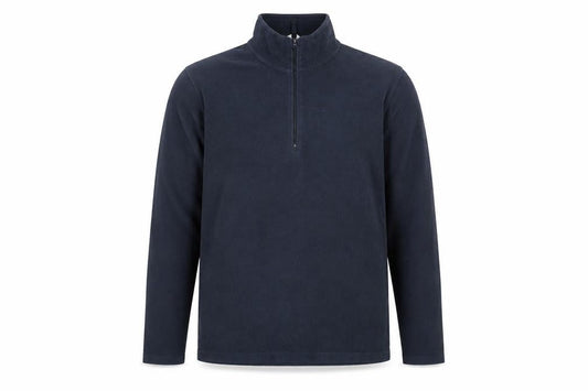 Front view of Mountain Warehouse unisex blue fleece l pullover sweatshirt