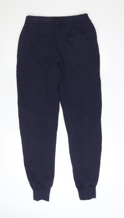 Lacoste Mens Blue Jogger Sweatpants M Elastic Waist Logo