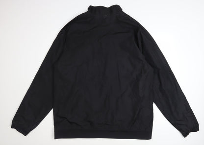 Adidas Men's Black 2XL Basic 1/4 Zip Sports Jacket