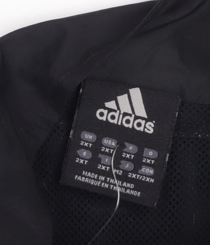 Adidas Men's Black 2XL Basic 1/4 Zip Sports Jacket