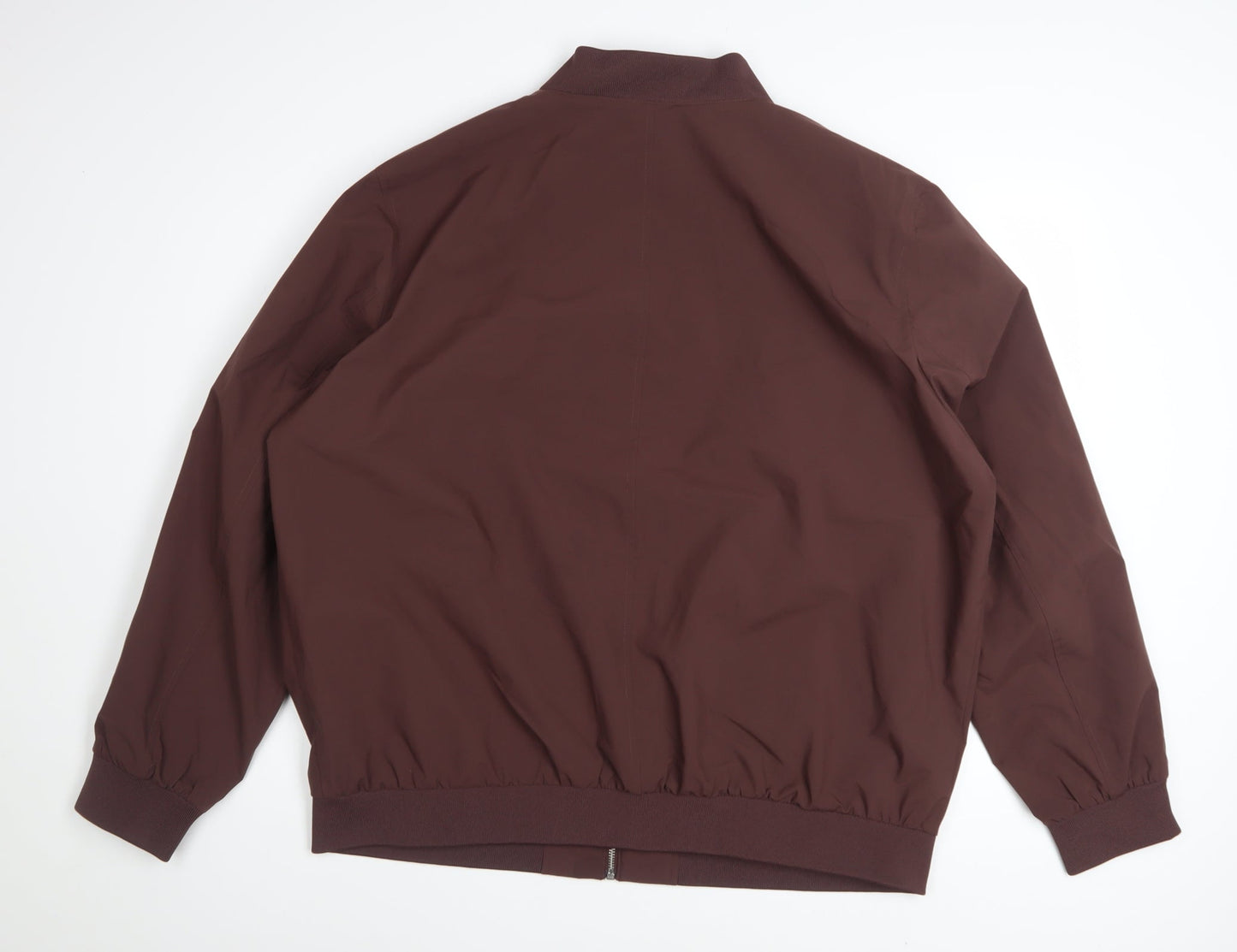 Marks and Spencer Men’s Brown XL Bomber Jacket Polyester Zip Casual