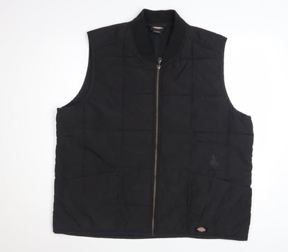 Dickies Men’s Black Quilted Work Bodywarmer Waistcoat XL