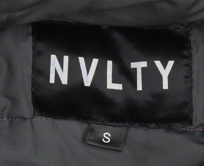 NVLTY Women's Grey Puffer Jacket S Hooded Quilted Winter Coat