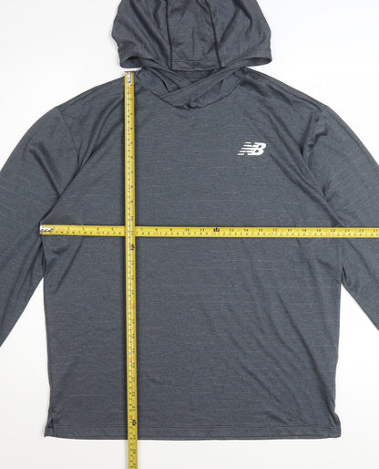New Balance Men's Grey Pullover Athletic Hoodie S