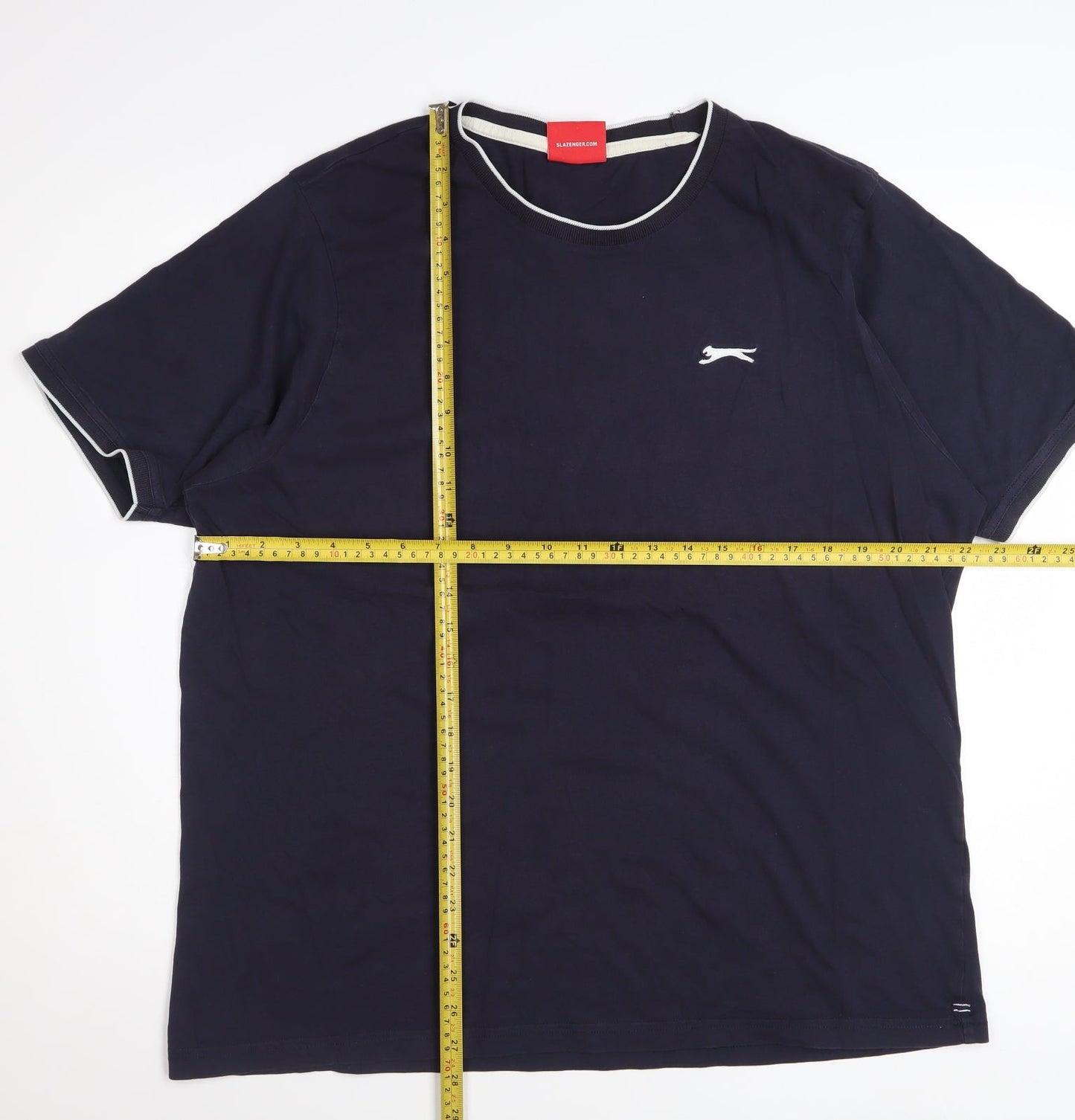 Slazenger Mens Blue XL Crew Neck Cotton T-Shirt