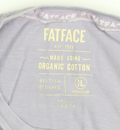 FatFace Men's Purple Organic Cotton XL Regular Fit T-Shirt