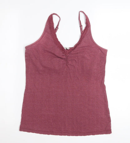 FatFace Womens Purple Lace Trim Cotton Camisole Tank Top UK 10