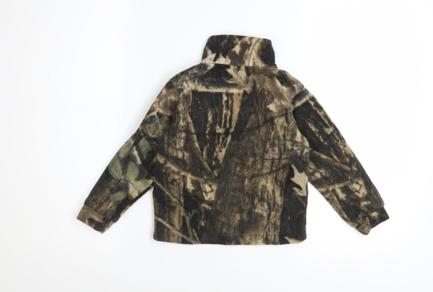Columbia Boys Brown Camouflage Fleece Full Zip Jacket 4 Years