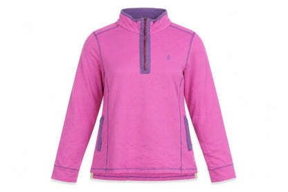Wombat Women Pink 1/2 Zip Pullover Sweatshirt Size 16