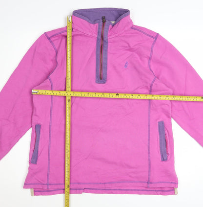Wombat Women Pink 1/2 Zip Pullover Sweatshirt Size 16