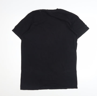 6TN Men's Black Funny Bicycle Graphic Cotton T-Shirt Size M