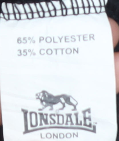 Lonsdale Men's Black Sleeveless Sports T-Shirt Size S