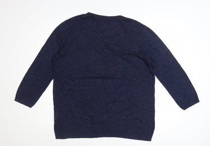 Gap Women's Blue Love Graphic Pullover Jumper Size M