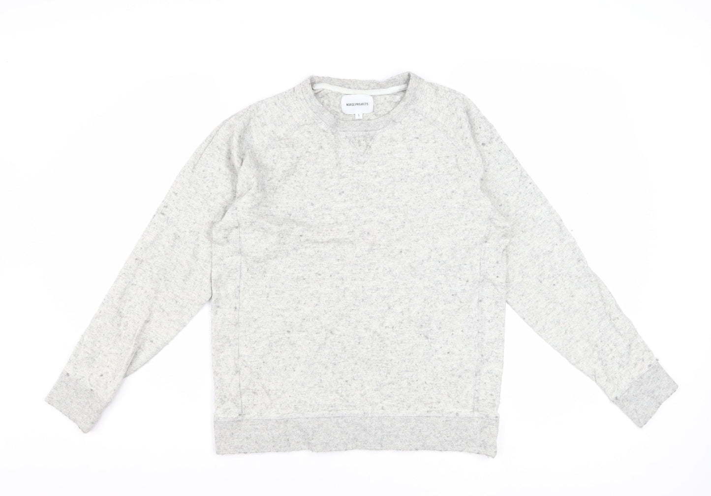 Norse Projects Women's Grey Wool Cotton Pullover Sweatshirt Size S