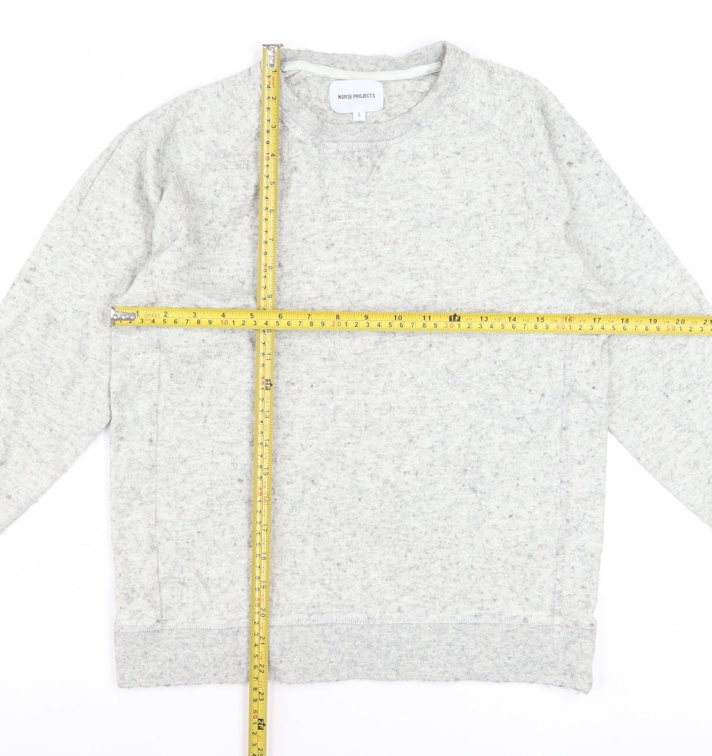 Norse Projects Women's Grey Wool Cotton Pullover Sweatshirt Size S
