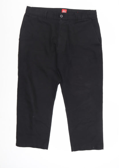 Slazenger Womens Black 32W Polyester Chino Trousers