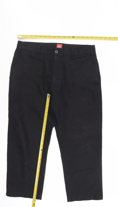 Slazenger Womens Black 32W Polyester Chino Trousers