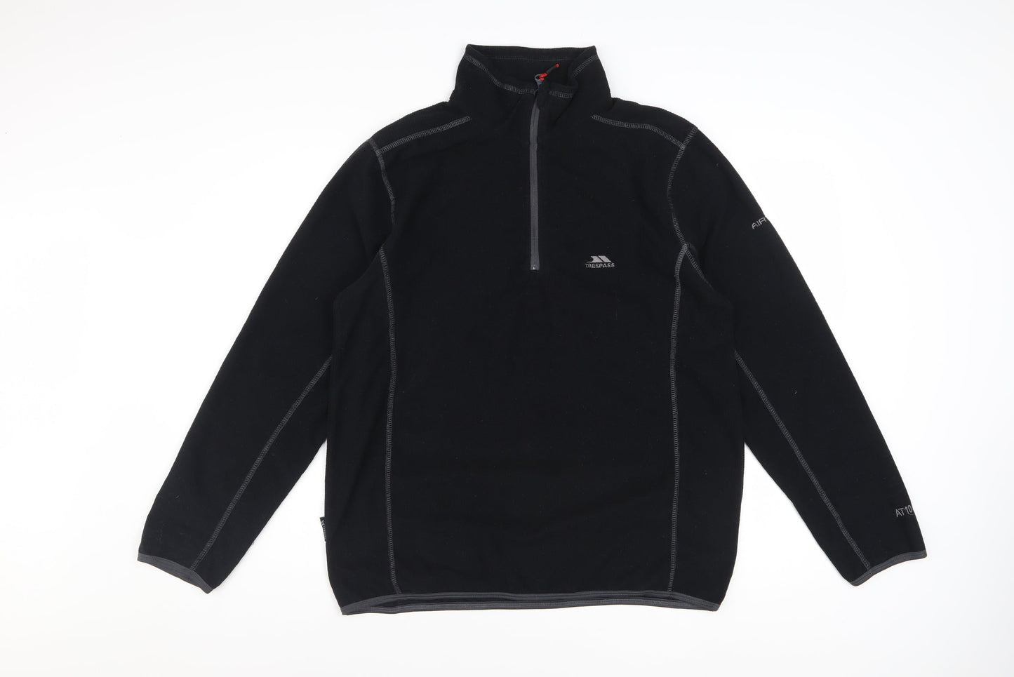 Trespass Men’s Black Fleece 1/4 Zip Pullover Sweatshirt Size S