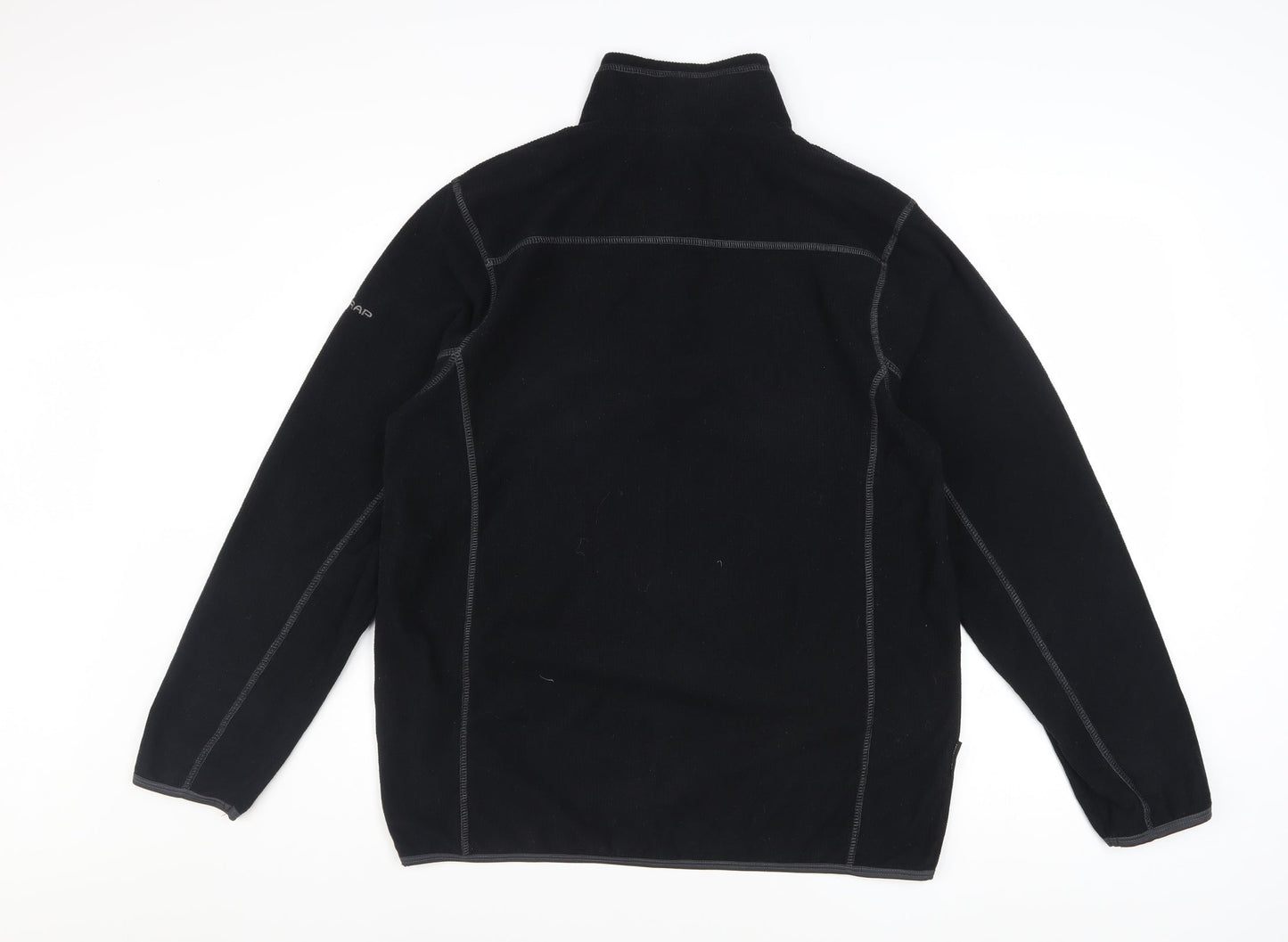 Trespass Men’s Black Fleece 1/4 Zip Pullover Sweatshirt Size S