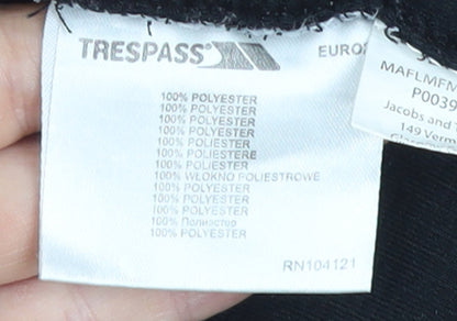 Trespass Men’s Black Fleece 1/4 Zip Pullover Sweatshirt Size S