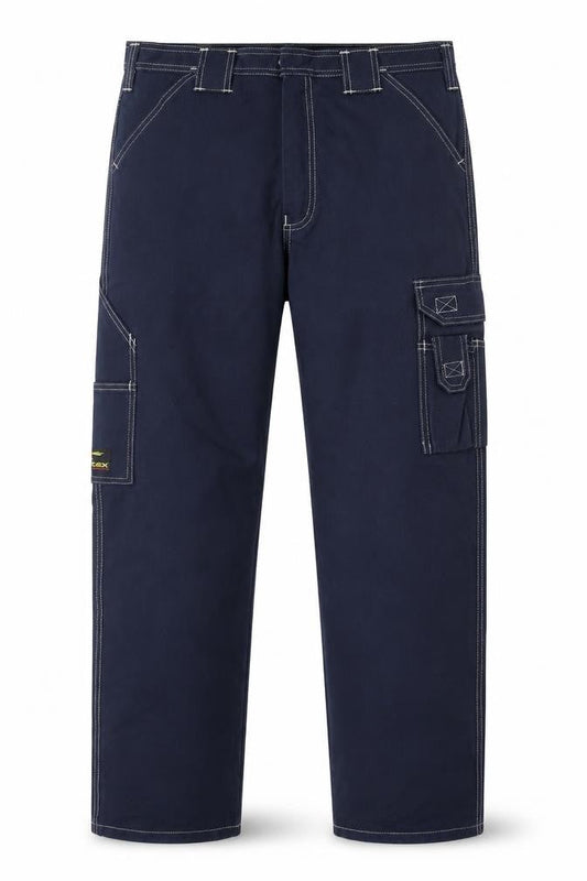 Tranemo Workwear Navy Mens Cargo Flame Resistant Trousers Size 36