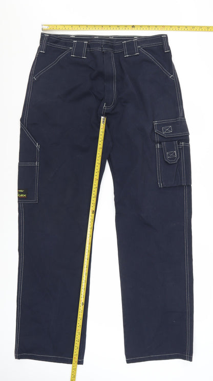 Tranemo Workwear Navy Mens Cargo Flame Resistant Trousers Size 36