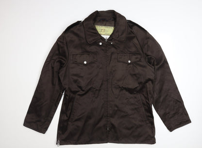 Evin Industries Men's Brown Military Style Polyester Jacket Size 46