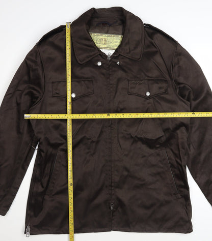 Evin Industries Men's Brown Military Style Polyester Jacket Size 46