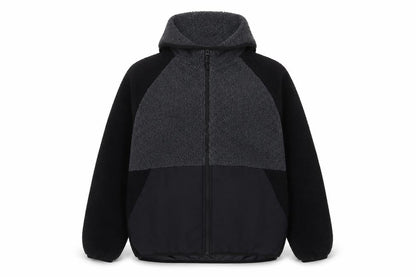 Brave Soul Women's Black Fleece Hooded Puffer Jacket L