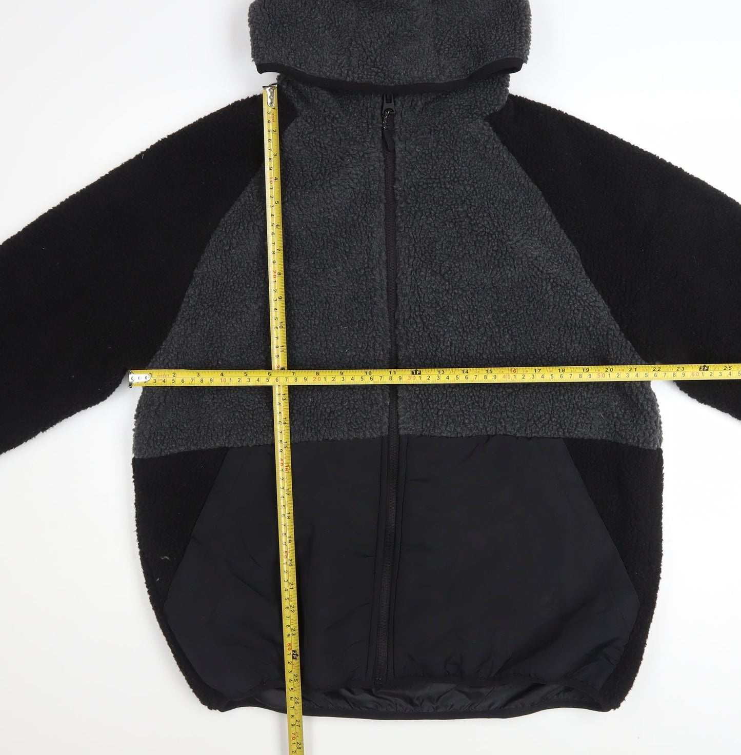 Brave Soul Women's Black Fleece Hooded Puffer Jacket L