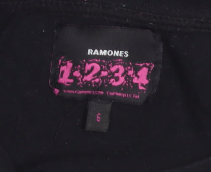 Ramones Women's Black Slim Fit Graphic T-Shirt Size 6