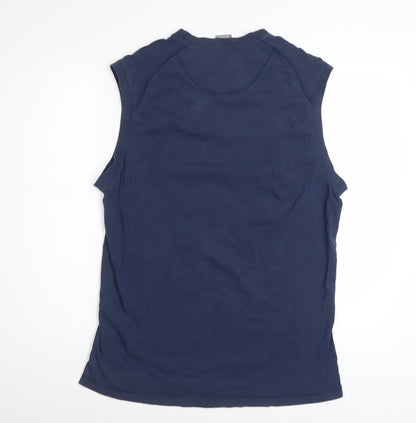 Nike Men's Navy Sleeveless Crew Neck Cotton T-Shirt Size L