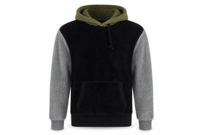 American Eagle Men's Black Grey Green Fleece Pullover Hoodie M