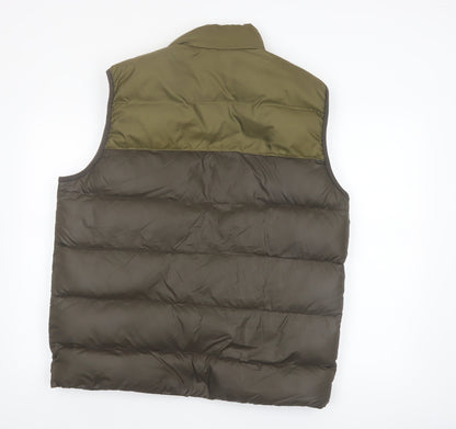 Nike Men's Green Puffer Waistcoat L Regular Outdoor Sports Vest