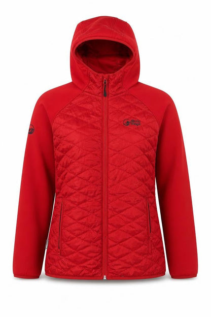 North Ridge Women Red Size 14 Hooded Puffer Softshell Jacket