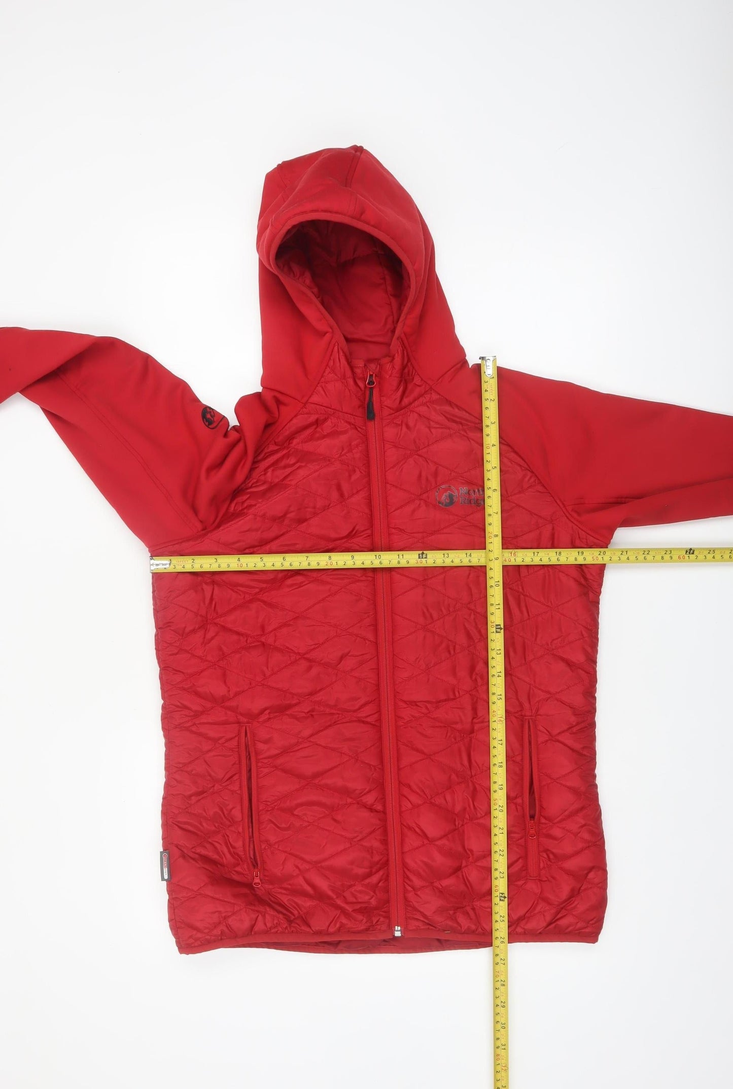 North Ridge Women Red Size 14 Hooded Puffer Softshell Jacket