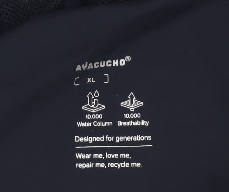 Ayacucho Men's Blue XL Waterproof Hooded Outdoor Jacket