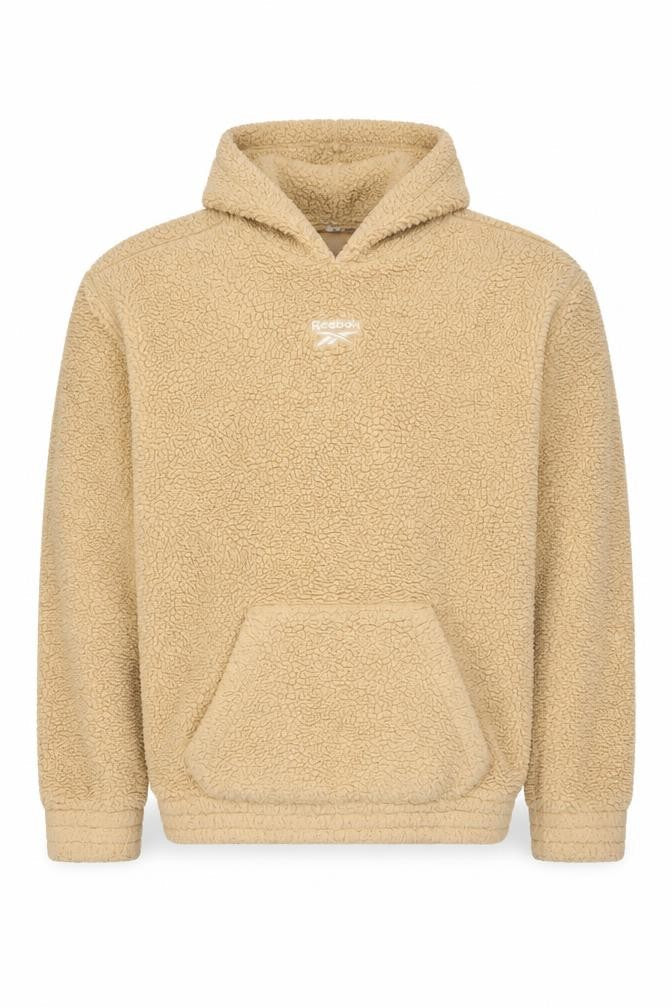 Reebok Men's Beige Fleece Pullover Hoodie Size S