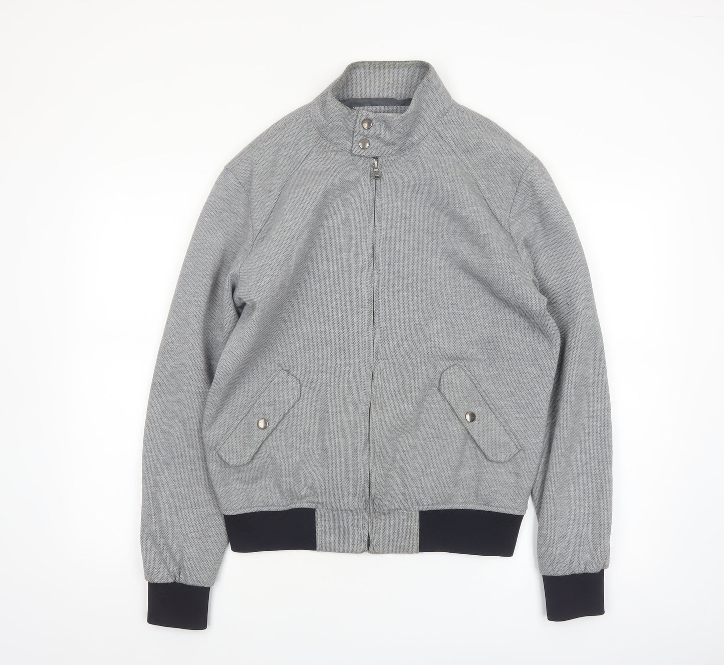 Zara Man Grey Bomber Jacket Men's L 42in Polyester Cotton