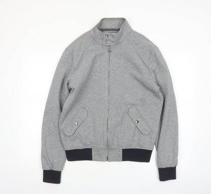 Zara Man Grey Bomber Jacket Men's L 42in Polyester Cotton