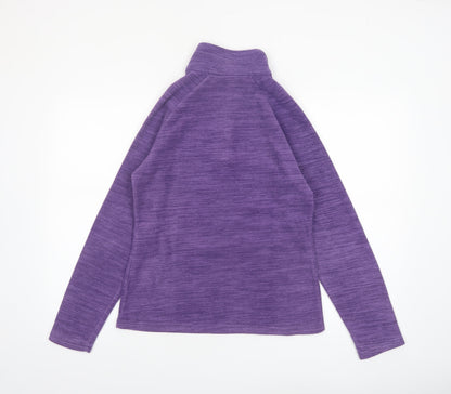 Mountain Warehouse Women Purple Size 10 1/2 Zip Fleece Pullover Sweatshirt