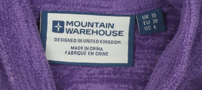 Mountain Warehouse Women Purple Size 10 1/2 Zip Fleece Pullover Sweatshirt