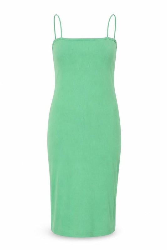 ZARA Women Green Size 12 Sleeveless Stretch Knit Slip Dress