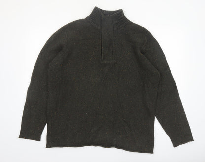 Rocha John Rocha Men’s Green 1/4 Zip Wool Blend Jumper L