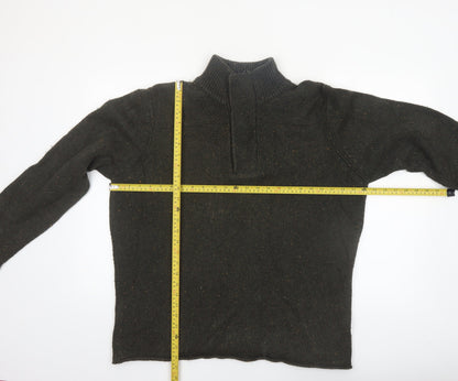Rocha John Rocha Men’s Green 1/4 Zip Wool Blend Jumper L